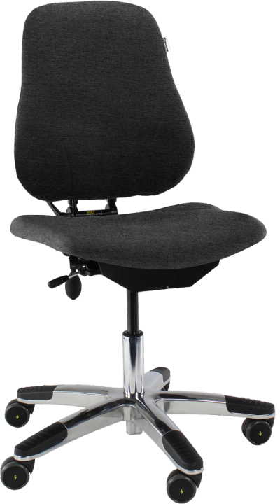 5000 Enforced ESD Standard Chair with Fixed Seat Angle Anthracite Dralon D07 ESD